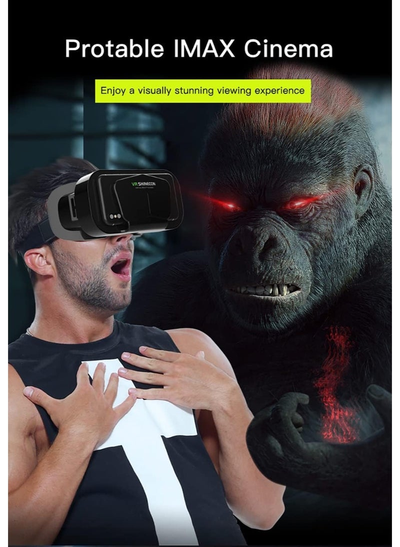 DUNISO VR Virtual Reality Headset,Adjustable VR Glasses for TV, Movies and Video Games,Ergonomic Design, Supports 3.5-7.2 Inch Mobile phones - Image 4